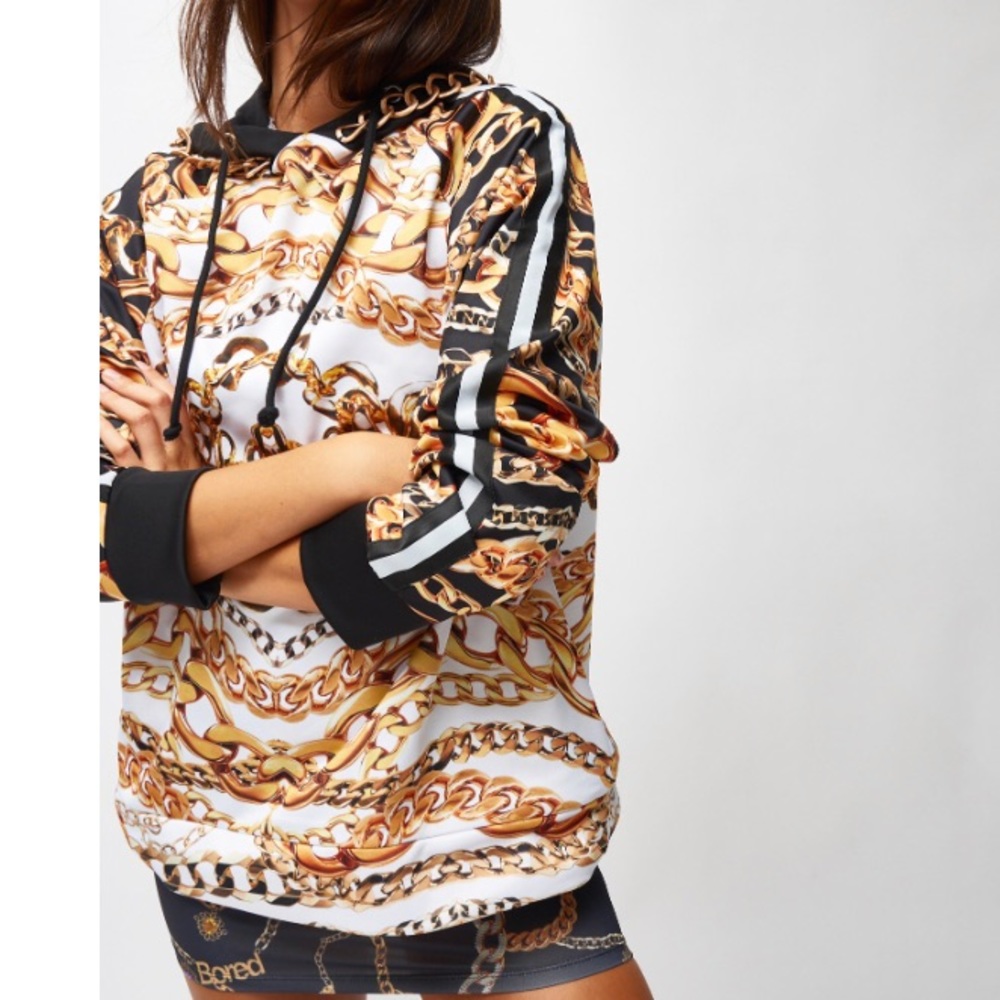 Dolls kill chain print hoodie SOLD OUT